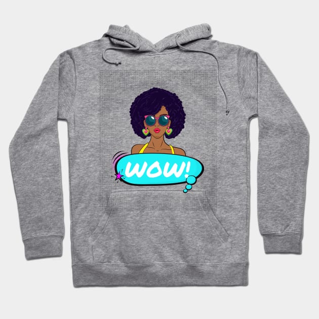 Pop Art Girl: Wow! Hoodie by JonesCreations